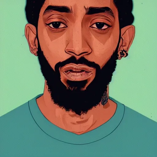 Image similar to Nipsey Hussle profile picture by Sachin Teng, asymmetrical, Organic Painting , Matte Painting, geometric shapes, hard edges, graffiti, street art:2 by Sachin Teng:4