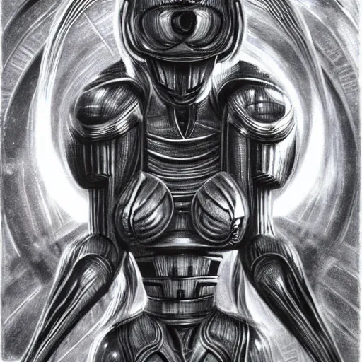 Prompt: samus aran by h. r. giger