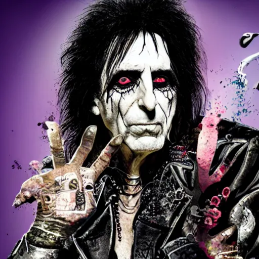 Prompt: alice cooper, behance hd