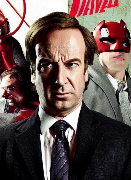 Image similar to Saul Goodman as Daredevil