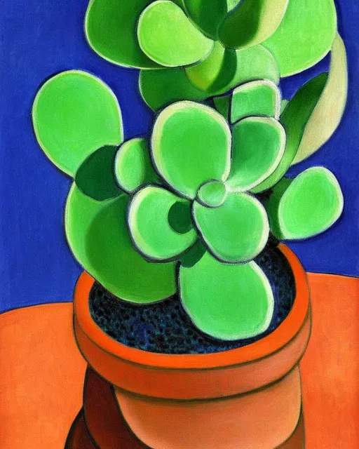 Prompt: succulent plant, painting, matisse