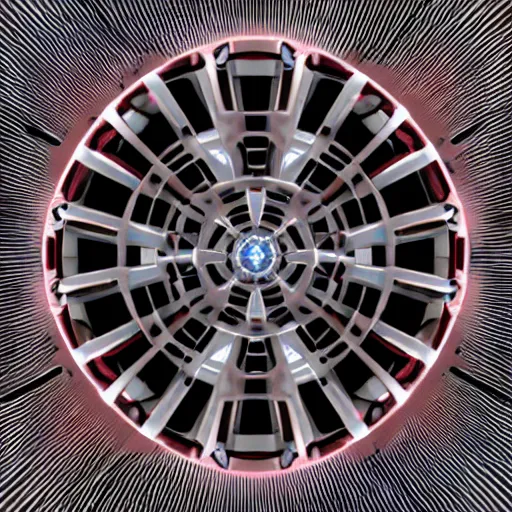 Prompt: Infinite Wheels within wheels with infinite eyes, hyperrealistic art, energy, gyroscope, tesseract