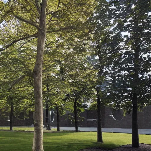 Prompt: a landscape of single ash tree, by studio kyoto