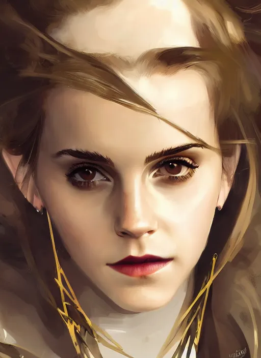 Prompt: portrait of emma watson as a sexy sultry vampire queen, jewelry, greek, ruby, intricate, headshot, key visual, conceptart, ambient lighting, highly detailed, digital painting, artstation, concept art, sharp focus, by makoto shinkai and akihiko yoshida and greg manchess