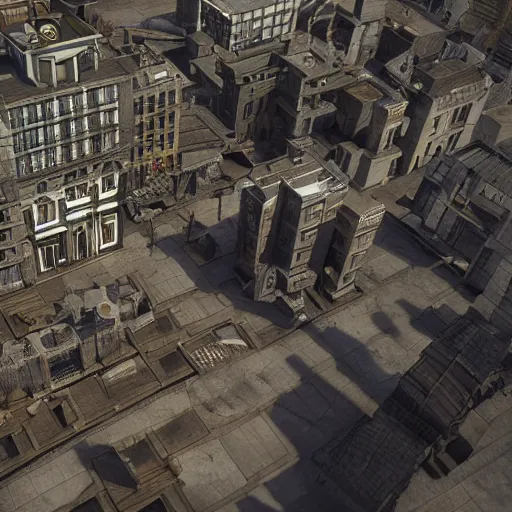 Image similar to antareth city downtown - a photorealisic, cinematic, shadow, responsive, cgi, very details, winner award