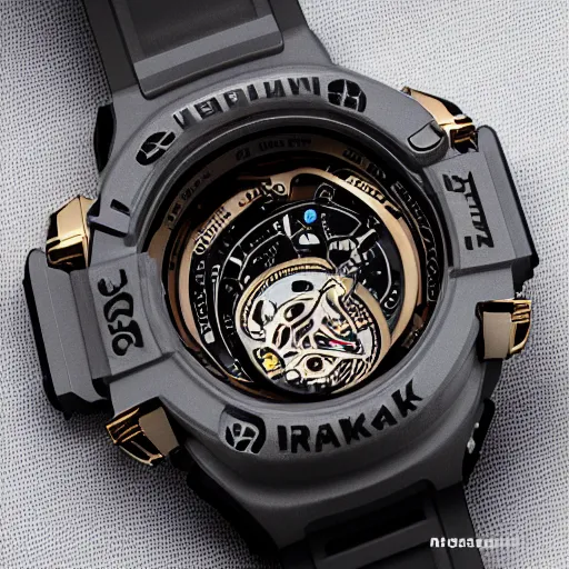 Prompt: a perfectly detailed gshock watch concept steampunk, metaverse, cyberpunk