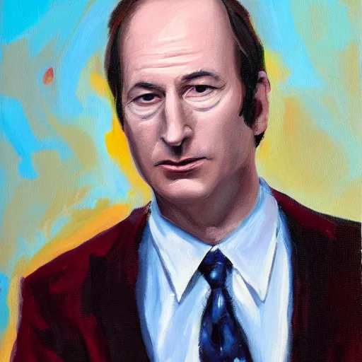 Image similar to oil painting of bob odenkirk, by raphael