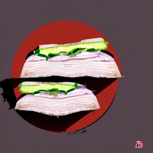 Prompt: turkey sandwich by benedick bana