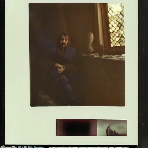 Image similar to polaroid of rohirrim by Tarkovsky