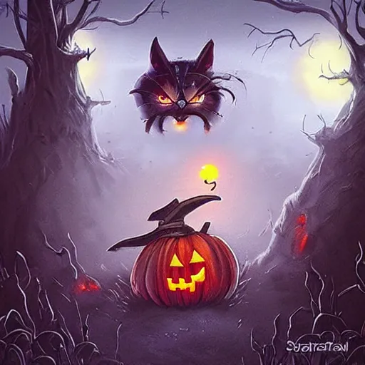 Image similar to Epic Halloween Fantasy Art by John Stephans