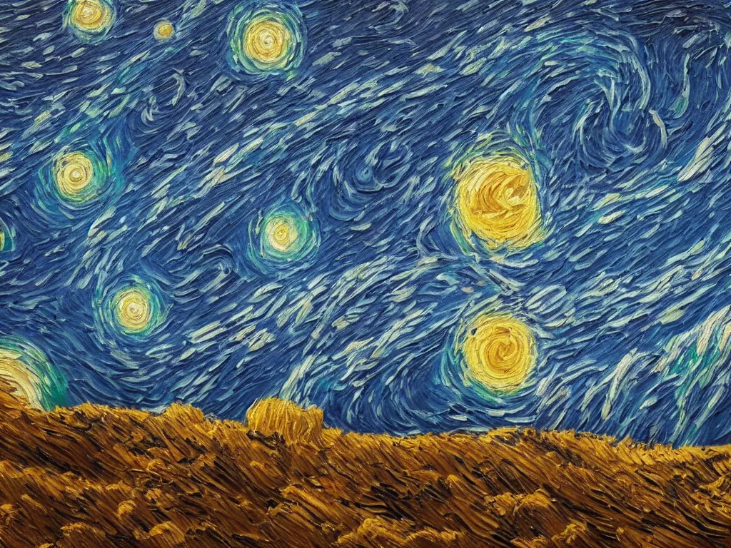 Prompt: trending on artstation, the Milky Way galaxy, oil on canvas, in the style of Vincent van Gogh