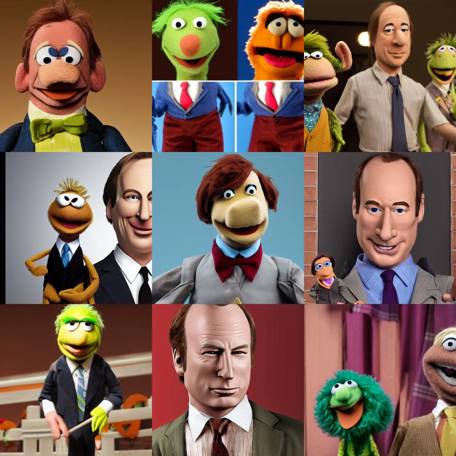 Prompt: bob odenkirk as a muppet