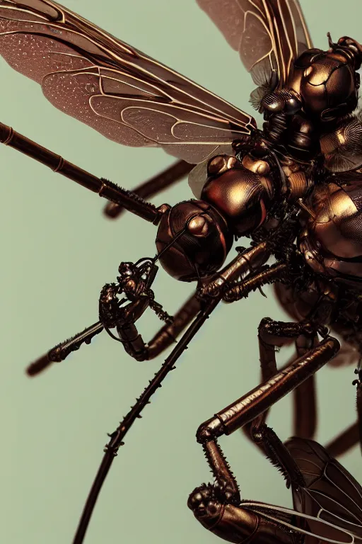 Image similar to a macro photograph of a bio - mech cyborg dragonfly by adam gor, by javier ruperez, by ellen jewett, zbrush central, 8 k