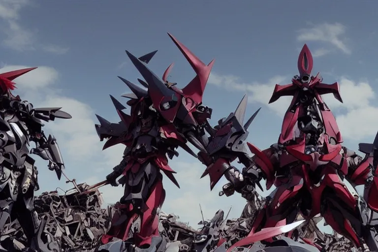 Image similar to gurren lagann in a still from the movie district 9 ( 2 0 0 9 ) directed, by neill blomkamp, post processed