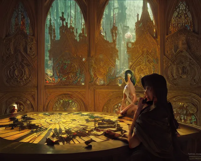 Image similar to photography of andreas gursky, deep focus, d & d, fantasy, intricate, elegant, highly detailed, digital painting, artstation, concept art, matte, sharp focus, illustration, hearthstone, art by artgerm and greg rutkowski and alphonse mucha