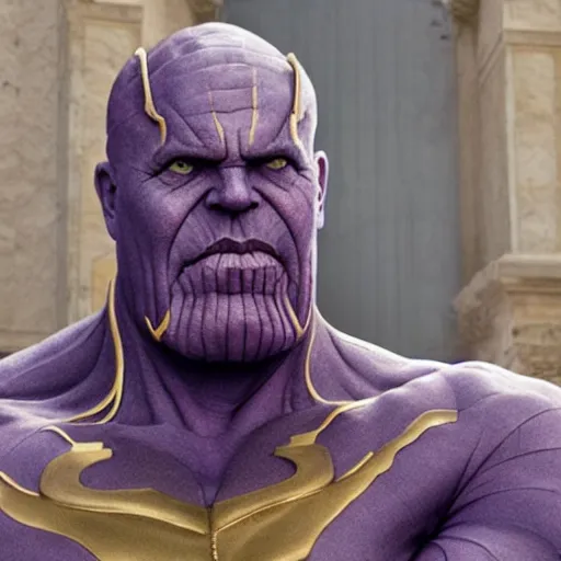 Image similar to a vacation photo of thanos visiting the vatican