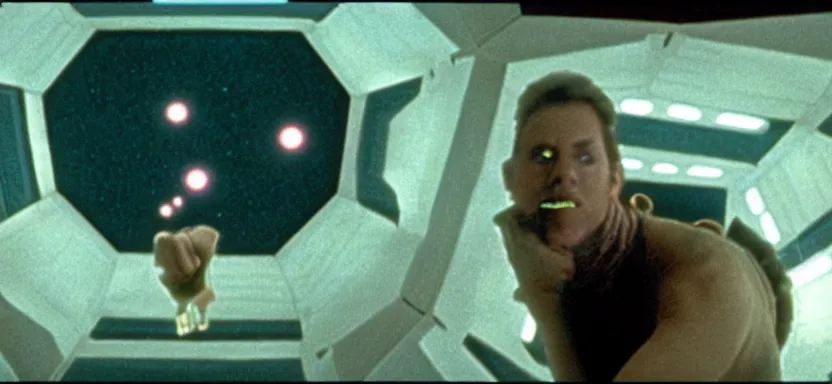 Prompt: film still from 2 0 0 1 : a space odyssey ( 1 9 6 8 ) as a body horror film in the style of cronenberg