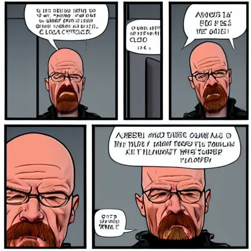 Prompt: Walter white is furious at a can of tomato soup