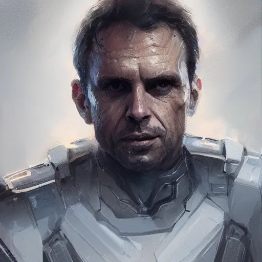 Image similar to portrait of a man by greg rutkowski, he looks like michael biehn, he is wearing a tactical superhero gear, highly detailed portrait, digital painting, artstation, concept art, smooth, sharp foccus ilustration, artstation hq