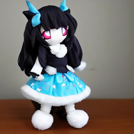 Image similar to cute fumo plush of a girl who came from a world of dreams and magic