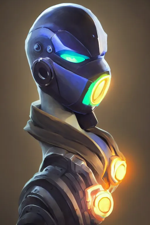 Image similar to epic mask helmet robot ninja portrait stylized as fornite style game design fanart by concept artist gervasio canda, behance hd by jesper ejsing, by rhads, makoto shinkai and lois van baarle, ilya kuvshinov, rossdraws global illumination radiating a glowing aura global illumination ray tracing hdr render in unreal engine 5