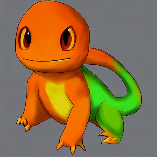 Image similar to charmander by andi warhol, 4 k, digital painting, bright colors