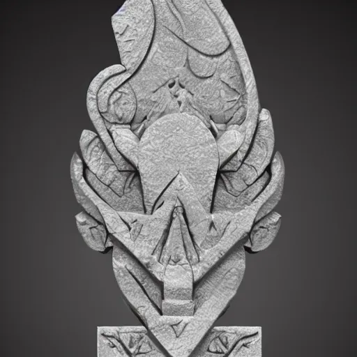 Prompt: stone number zero sculpted with floral motifs by bernini trending on artstation