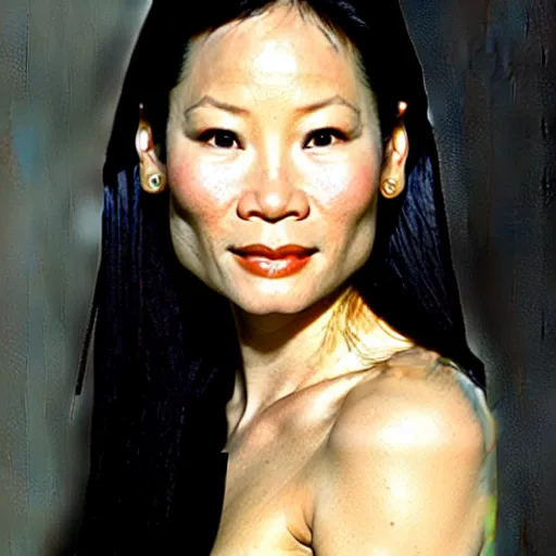 Image similar to young lucy liu