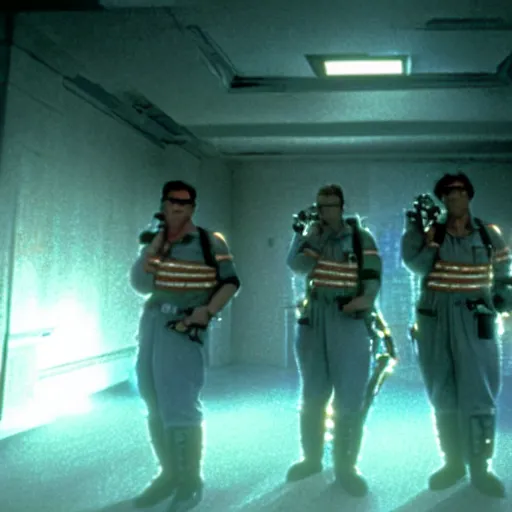 Prompt: Render of SCP-173, a still from the movie Ghostbusters (1984)