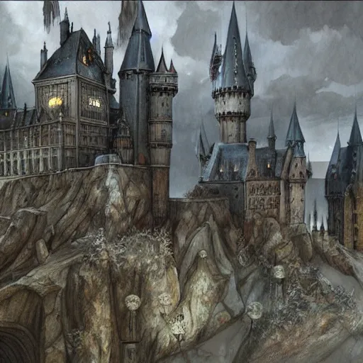 Prompt: inside hogwarts castle, a detailed matte painting by anton pieck, deviantart contest winner, fantasy art, concept art, official art, matte drawing