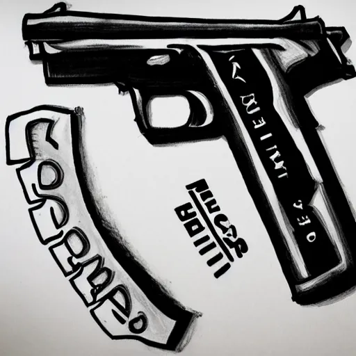 Image similar to chipotle themed gun drawing