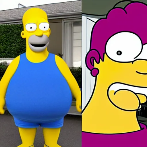 Image similar to i saw this guy the other day he looked exactly like Homer Simpson. here's the pictures