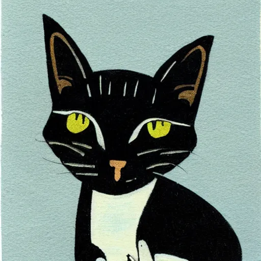 Prompt: caricature of a cat