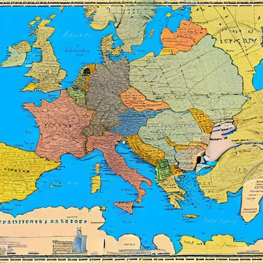 Image similar to map of all the countries in europe in an alternate history.