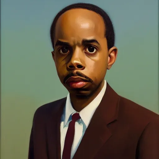 Image similar to Official Portrait of the United States President Earl Sweatshirt, 1962. Oil on Canvas Painting by Bo Bartlett. National Archives