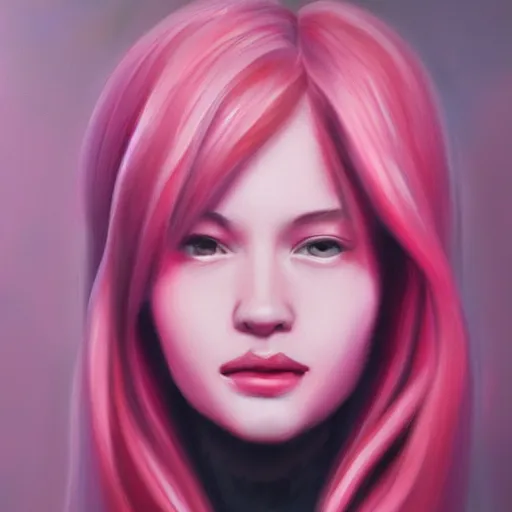 Image similar to ultra realistic illustration oil painting of princess bubblegum, dramatic lighting