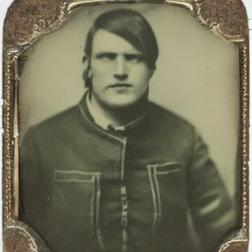 Prompt: tintype photo of a cameraman