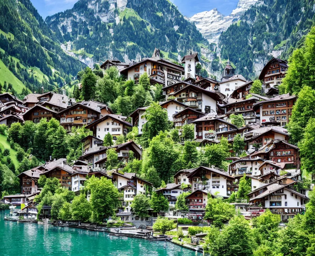 Prompt: beautiful switzerland