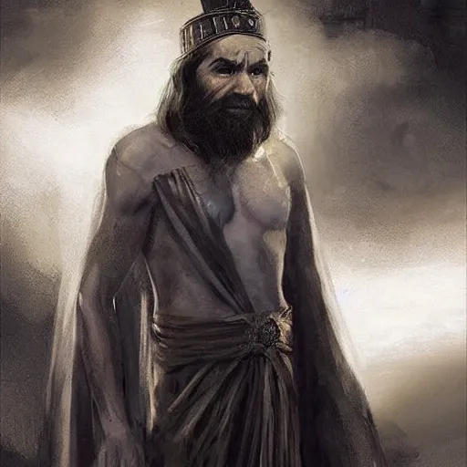 Prompt: charles manson as egiptian king, ultra realistic face and body dimensions, by greg rutkowski, pinterest