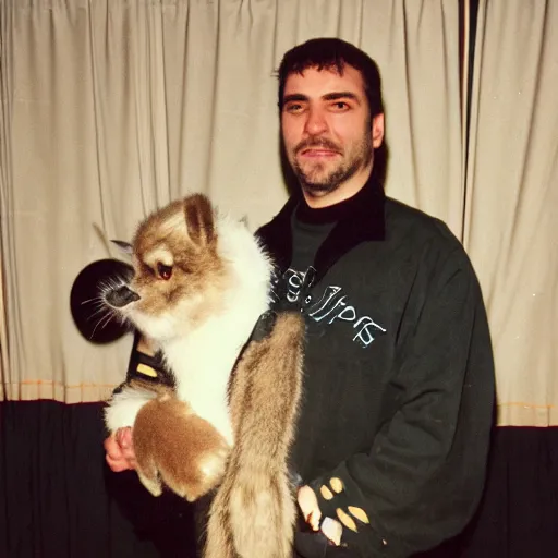 Image similar to Furfest 1998, old filming photo, award winning,