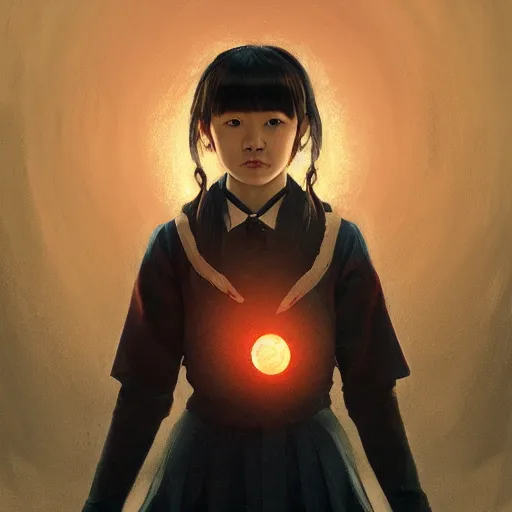 Prompt: a potrait of Nakamura Aya as mystical schoolgirl in fire witch by Greg Rutkowski, Sung Choi, Mitchell Mohrhauser, Maciej Kuciara, Johnson Ting, Maxim Verehin, Peter Konig, 8k photorealistic, cinematic lighting, HD, high details, dramatic, trending on artstation, full body shot