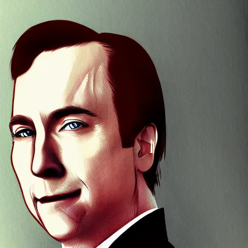 Prompt: Jimmy McGill/Saul Goodman Portrait, Anime, Highly Detailed, Trending on ArtStation, Digital Drawing