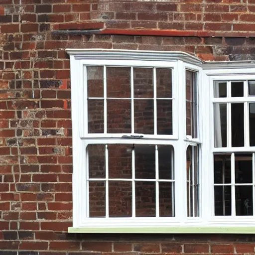 Image similar to many builders inspecting and discussing sash window