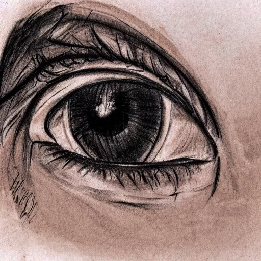 Image similar to sketch of a girls eyes with tears in them