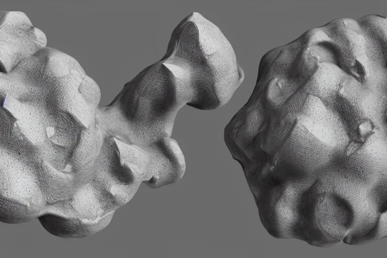 Image similar to side view of 3d biomechanic skin cells as geometric shapes, cells made from machinery, 3d Unreal Engine, render