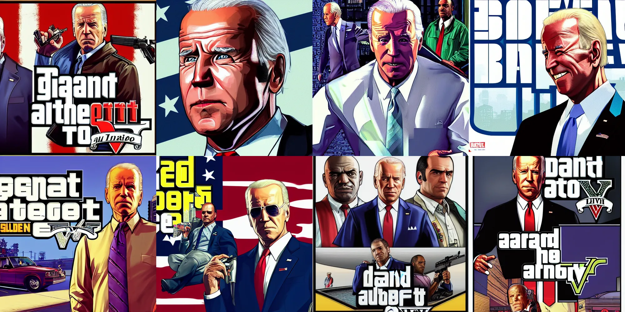 Prompt: joe biden as a 9 0 s gangster in gta v, cover art by stephen bliss, boxart, loading screen, 4 k resolution