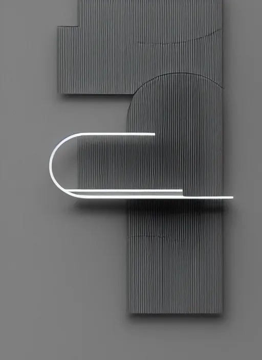 Image similar to minimalist symmetrical grandfarther clock designed by Dieter Rams and Naoto Fukasawa