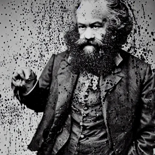 Prompt: Karl Marx, covered in slime!!, ((at the Kid Choice Awards)) , professional photography-n 4