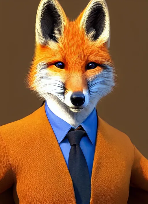 Image similar to polished vulpes vulpes fulva wearing suit : : furaffinity weta disney pixar movie still photo : : hi - fructose, sci fi, fantasy, decadent highly - detailed digital painting, golden ratio, octane render, artstation, smooth, sharp focus, artgerm, mucha, loish, wlop : :