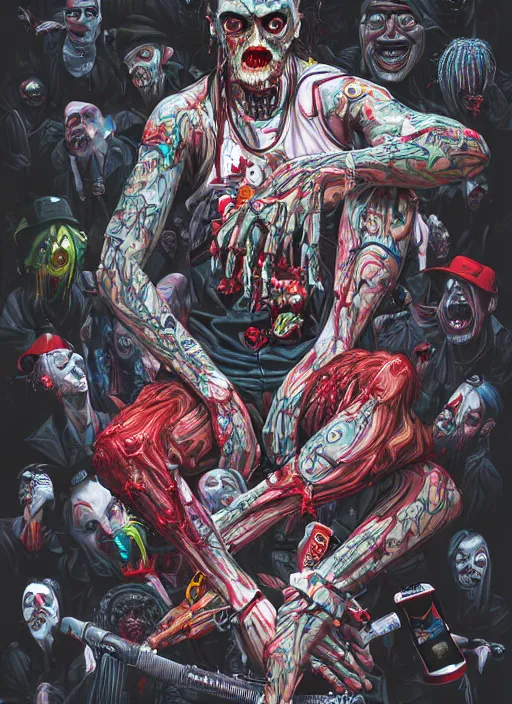 Image similar to zombie dreads full body hiphop streetwear drip, tristan eaton, victo ngai, artgerm, rhads, ross draws